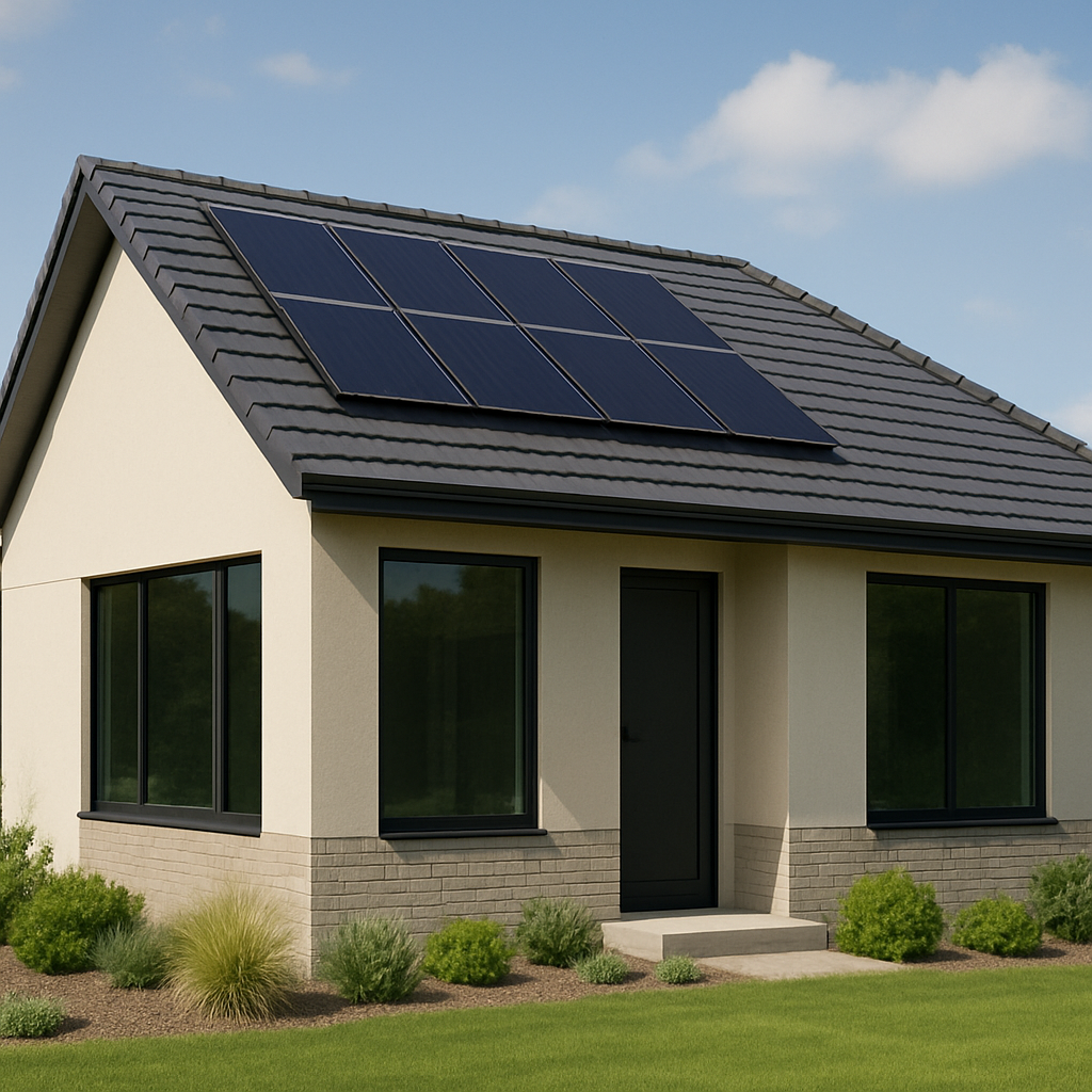 Energy-efficient home with tinted windows
