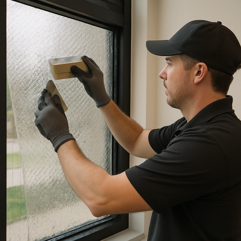 Security-focused window film installation