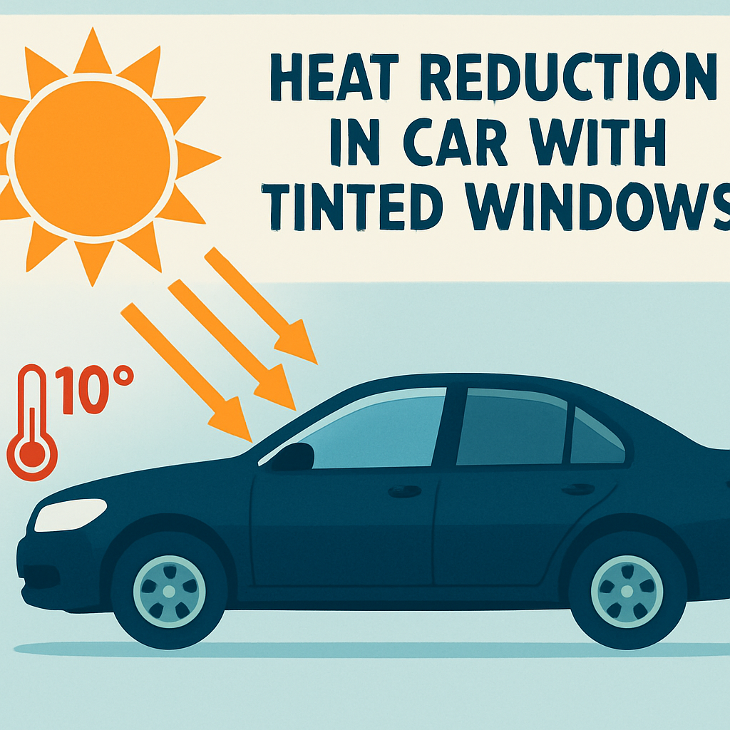 Heat reduction in car with tinted windows