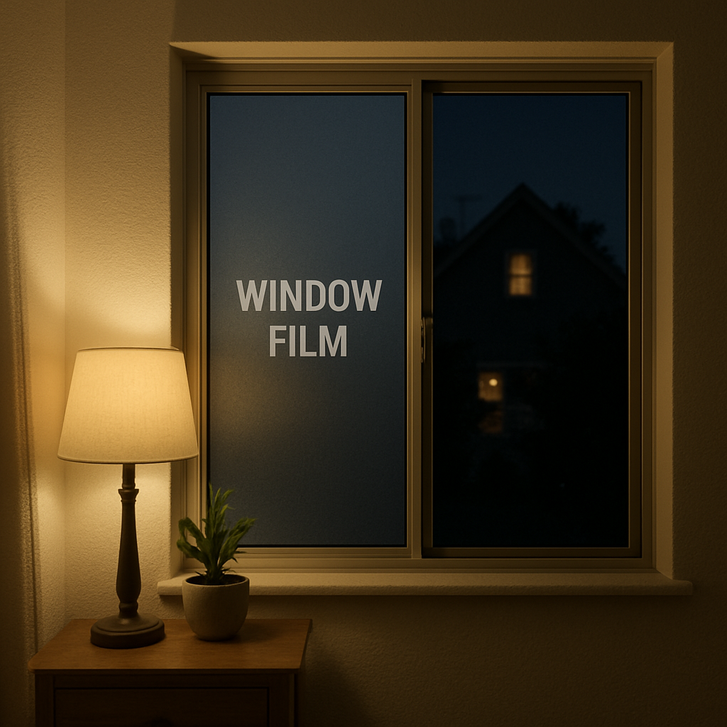 Nighttime privacy with window films