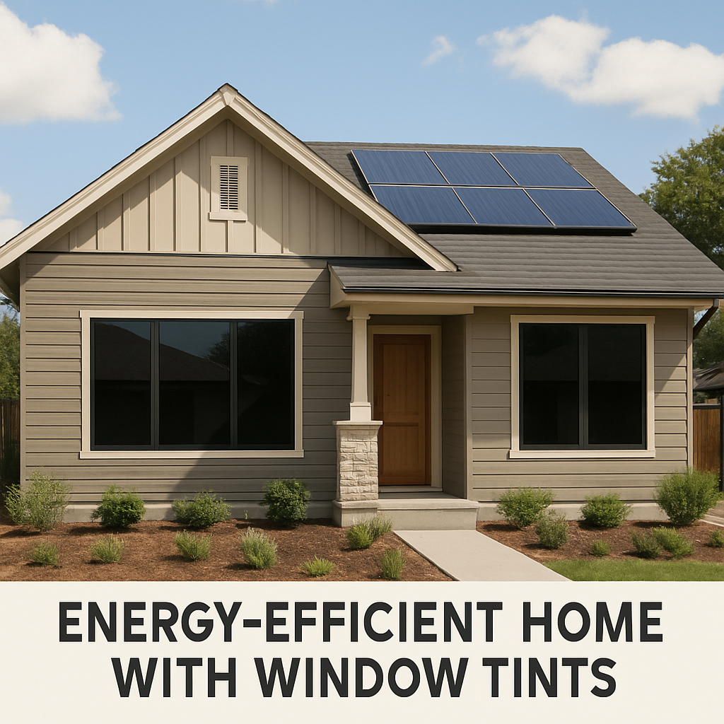 Energy-efficient home with window tints