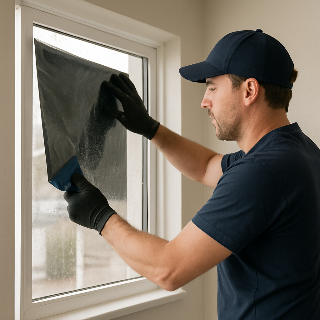 Professional window film installation