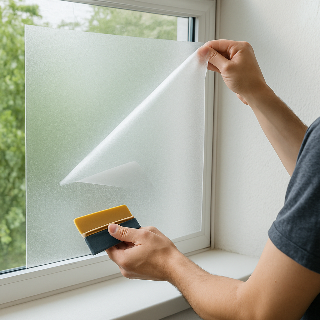 Privacy window film application